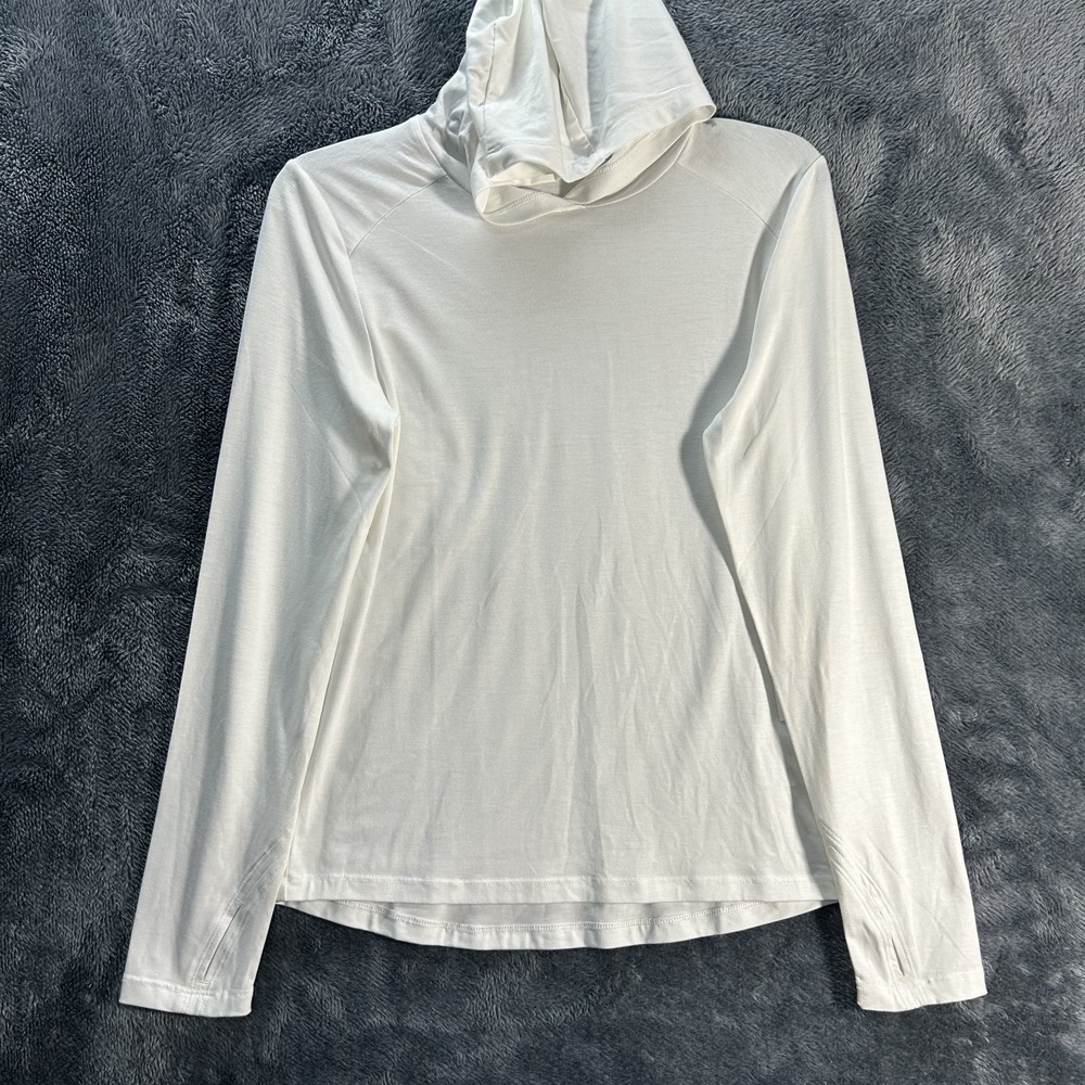 Free Fly Womens Size XS Long Sleeve White Bamboo Shade Hoodie Top